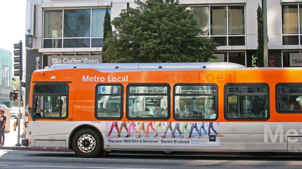 Downtown Los Angeles Bus Advertising Campaign for AMLI's Lex on Orange
